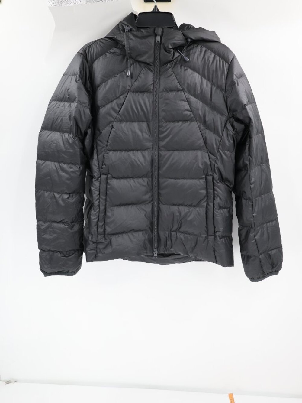 Quince Jacket Women XL Lightweight Down Packable Puffer Hooded Full Zip Black